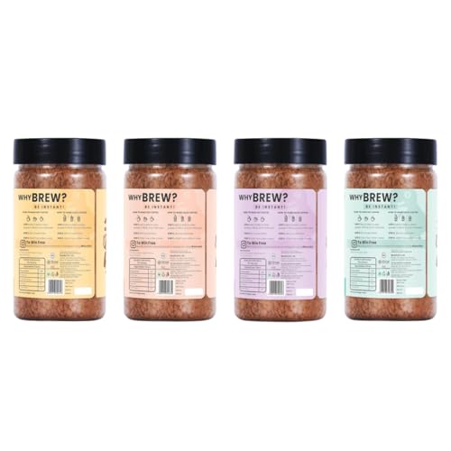 Image of Bevzilla 75 Grams X 4 Flavoured Instant Coffee Powder Pack of Colombian Gold, Turkish Hazelnut, French Vanilla & English Butterscotch | 75 Gms Each | Bottle| Premium Arabica Instant Coffee (Pack of 3)