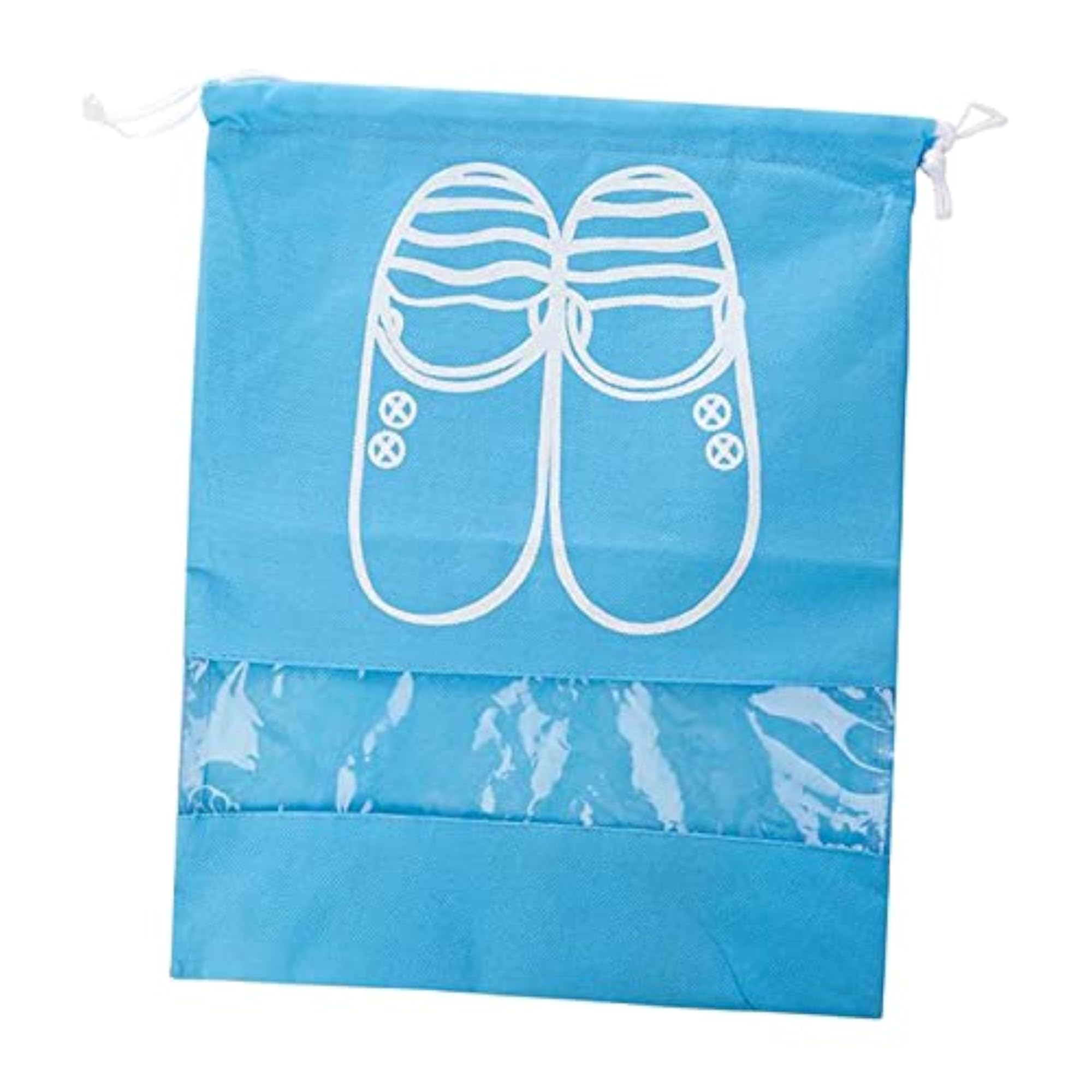Portable Beam Drawstring Shoe Storage Bag, Dust-Proof Thick Foldable Pouch