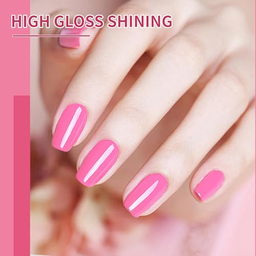 JODSONE 10 ml 6 Colors Red Rose Pink Gel Nail Polish Set All Seasons Soak off U V Lamp Gel Manicure Set for Nail Art Fast Drying & Long Lasting Valentine's Day Gifts for Her - Image 3