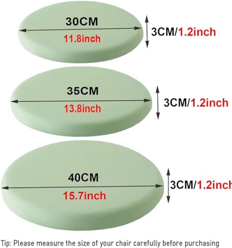 Coussin de chaise rond contre les assises dures | Mousse mémoire de forme 40cm vert clair