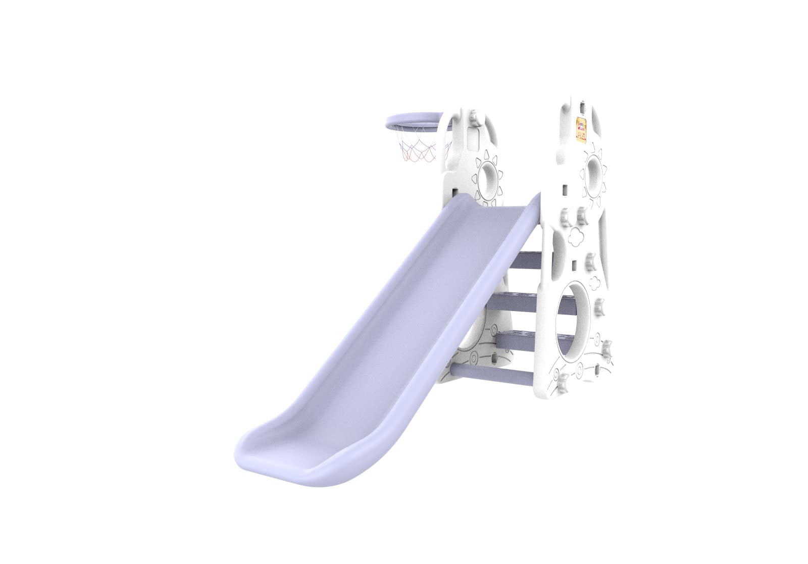 Mini PandaSunny Jumbo Slide with Basketball Hoops Activity Playard 12m-36m