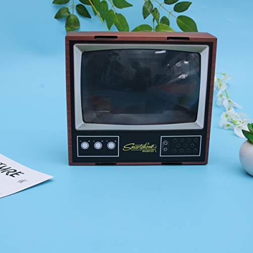 ULTECHNOVO Tela de Aumento Amplificador de Tela de Telefone Celular Lupa Em Forma de Tv Retro Lupa 3