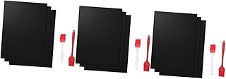 Angoily 9 Pçs Tapete Para Churrasco Grelhadores Portáteis Grelhadores Coreanos Acessórios Para Grelhador Folhas Forro Para Forno Tapete Para Grelha Tapete Para Churrasco Tapete Para