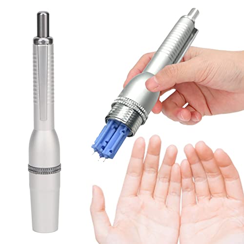 Pluma De Lanceta De Sangre, Pluma De Recolección De Sangre Dispositivo De Punción De Sangre De 3 Agujas De Profundidad Ajustable Profesional Para Uso Doméstico(Plata)