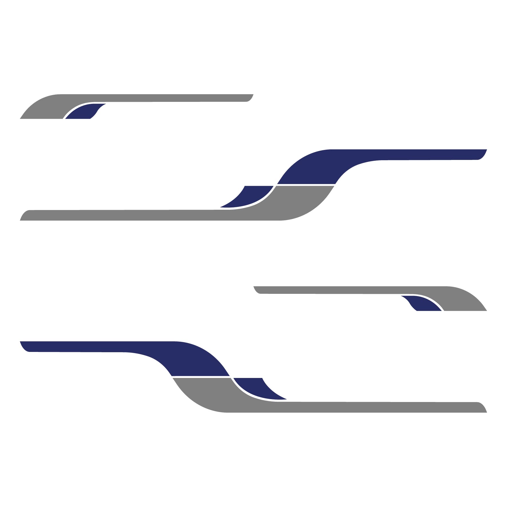 Gesar Motorhome Sticker - Decorative Stickers for Both Sides - Motorhome Accessories - Motorhome Stickers - Vinyl Campervan Decals - Caravan and Caravan Stickers (Grey-Blue)