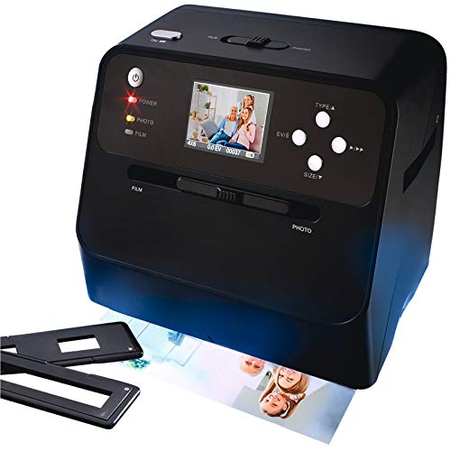 Photo, Negative & Slide Scanner – High Resolution 14 MP All-in-one Scanner -Converts 35mm Negatives/Slides. Digitise Photos, Negatives & Slides, Compact Photo Transfer