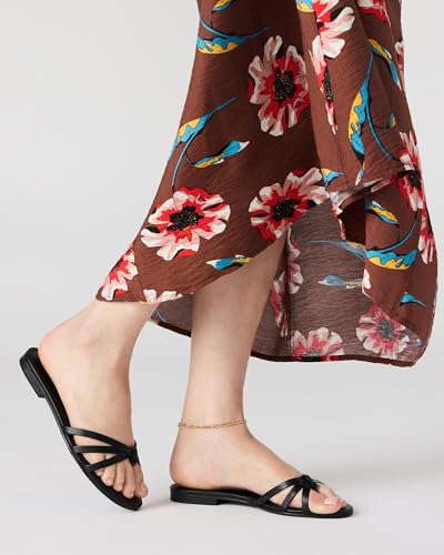 SOVANYOU Women's Slides Flip Flops Thong Sandals Round Open Toe Slip On Flat Sandals Strappy Summer Shoes3