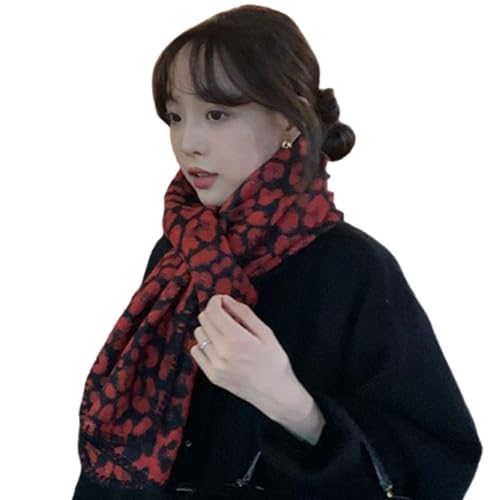 Écharpe d'hiver léopard pour femmes et filles - Modèle surdimensionné doux