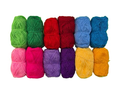 Lista de Hilos de bordar disponible en línea. 50 Hilo Cristal para Bordar y Tejer, 12 Piezas, 38-40g cada uno, DuoMix