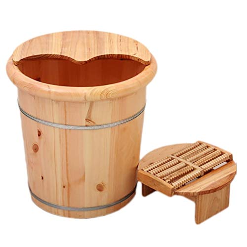 Cubeta de madera para baño de pies para adultos
