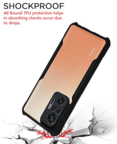 Image of Pikkme Back Cover for Mi Redmi Note 10 Pro /Note 10 Pro Max (TPU, Plastic | Black | Solid)