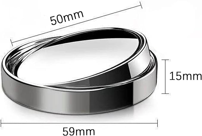 Car Blind Spot Mirrors, 2 PACK 360 Degree Wide Angle Convex Frameless Wide Angle Side Mirror Blindspot with Adhesiv Stick for Universal Vehicles