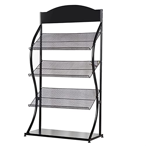 Présentoir à magazines sur pied en métal avec accessoires de montage pour hall d'entrée