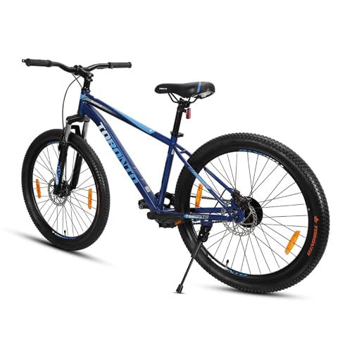 Image of Toronto Maple Bicycle with 26 inch tire Size and Steel Frame, Single Speed Gear with Front Suspension and disc Brakes, Blue, 1