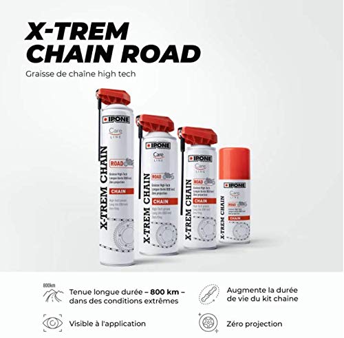 IPONE - Reinigingsset voor wegmotorfietsen Chain Cleaner 750 ml + X-Trem Chain Road 750 ml + kettingborstel - Afbeelding 6