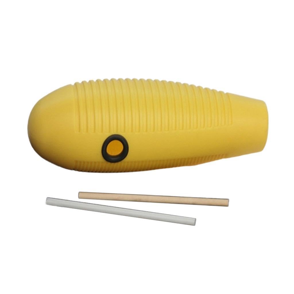 Instrumento de Güiro, Sonajero de Güiro, Herramienta de Enseñanza Educativa, Herramienta de Entrenamiento Musical para Principiantes en Acompañamiento, Amarillo