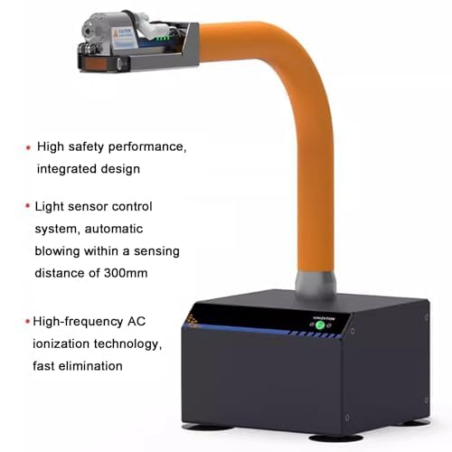 Serpiente De Aire Ionizante, Pistola De Aire Antiestática, Detección Automática, Flujo De Aire Ajustable, El Tubo En Forma De Serpiente Mide 350 Mm De Largo, El Tubo Se Puede Deformar A