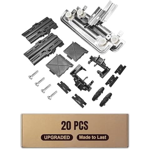 20Pcs Upgraded W10712395 Dishwasher Upper Rack Adjuster Kit, Suitable for Whirlpool Kenmore Kitchenaid, Replaces W10350375 PS10065979 AP5957560 WDT730PAHZ0 WDT750SAHZ0 WDT780SAEM1 WDT970SAHZ0 Cover