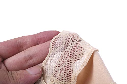 Women's Lace Casual No Show Non-skid Boat Socks Set of 5 (Multi Style 2)3