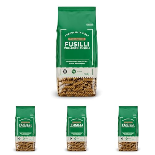 by Amazon Pasta di Grano Duro, Fusilli Integrali, 500g (Confezione da 4)