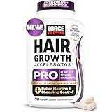 Force Factor Hair Growth Accelerator Pro, Clinically Studied Lustriva Biotin, Keratin, Saw Palmetto & Hair Growth Vitamins, Hair Growth Supplement for Women, Results Starting in 3 Weeks, 90 Capsules