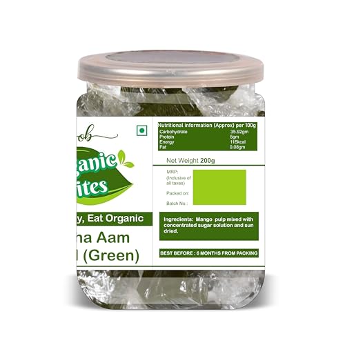 ORGANIC BITES Kachha Aam Papad (Green) 300 Gram Airtight Container image 4