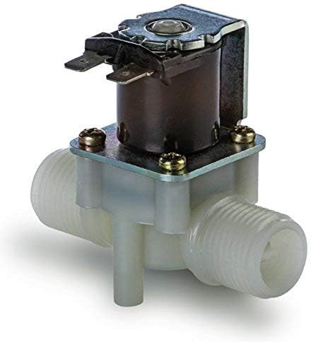 1/2 Inch Inlet/Outlet Diaphragm Solenoid Valve for Water Purifiers, Agricultulture, Irrigation, Hydroponics, Aquaponics, Aquarium (230V AC) Black