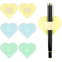 6 Pack Pen Loop Holder, Self Adhesive Elastic Loop Pen Holder for Notebooks, Journals, Calendars Yellow, Blue, Green