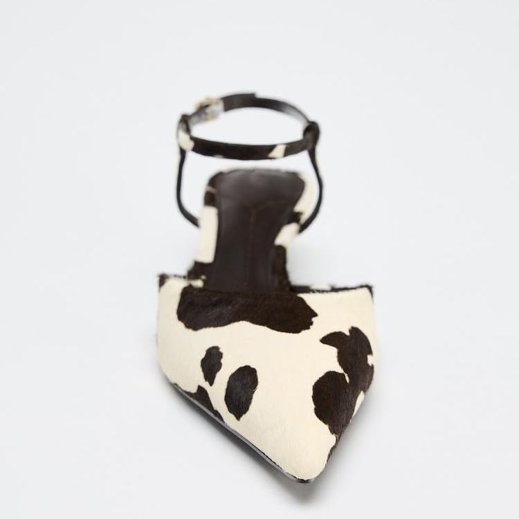 keleimusi Suede Kitten Heels for Women Pointy Toe Ankle Strap Heeled Sandals Backless Slip On Fashion Slingback Pumps Wedding Dress Party Shoe3