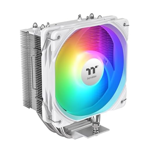 Thermaltake UX400 ARGB White Cooler; 4xØ6mm Copper Heatpipes; 120mm PWM Fan; 700~1800 RPM; Intel/AMD Compatible; Single Tower; 240W TDP; White; CL-P143-AL12SW-A