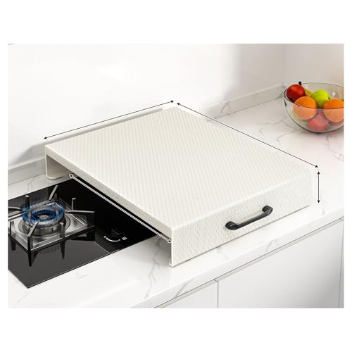 Cubierta superior for estufa, tablero de cubierta de estufa de Gas de Metal resistente con asa, tablero for estufa, Gas, espacio de cocina en expansión(0.98x1.31x0.17ft/300x400x50mm)