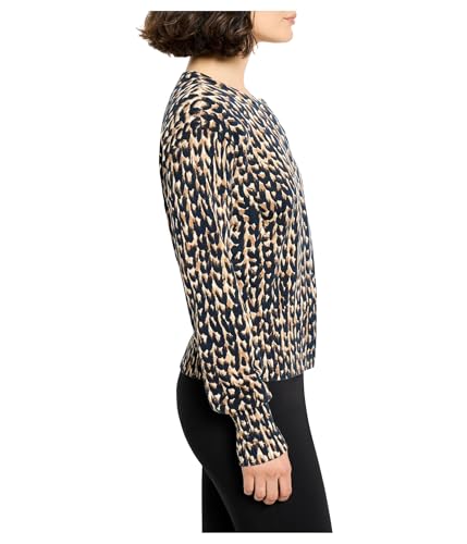 NIC+ZOE womens Petite Stitch Print Snap It Up Cardigan2