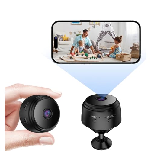 Geen Wifi Beveiligingscamera, Bextgoo 1080P FHD Verborgen Camera, Mini-Spionagecamera met 32GB Geheugenkaart, Mini Camera Bewaking Binnen, Nachtzicht, Beweging Detectie, 360° Rotatie Beugel