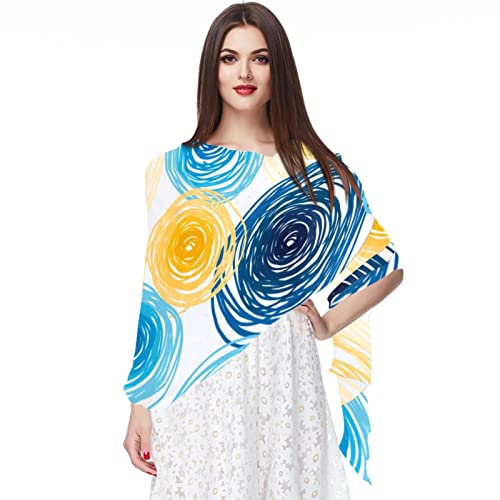 Écharpe Monstera pour femme au motif artistique fait main coloré et fluide