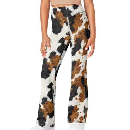 Girl's Flare Leggings High Waisted Bootcut Yoga Pants Kids Dance Bell Bottoms Pants Stretchy Sweatpants