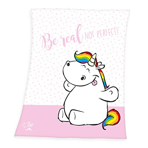 Herding Fleecedecke Pummeleinhorn, 130 x 170 cm, 100% Polyester, Fleece,...