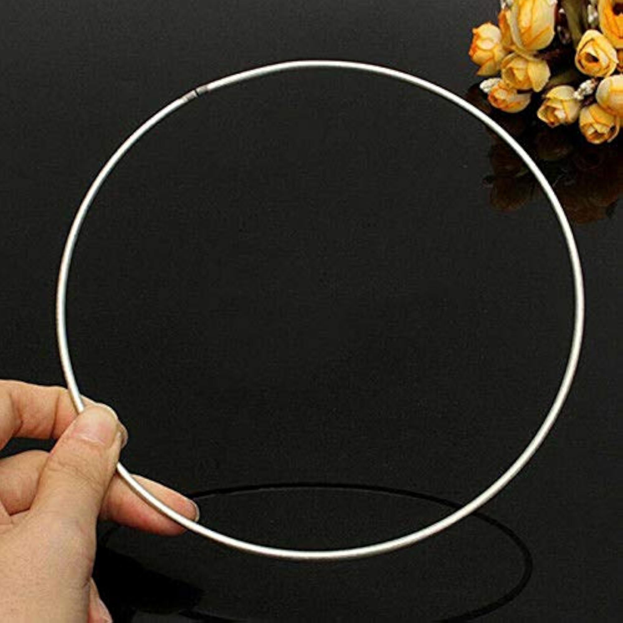 Metal Dream Catcher Ring, Macrame Craft Hoop