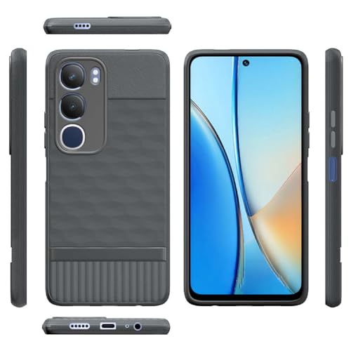 Image of Shockproof Case for Vivo Y29 5G / Y19s 4G | Full Camera Protection | TPU Flexible Back Cover for Vivo Y29 5G / Y19s 4G (Graphite Grey)
