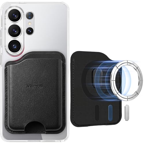 Tarjetero Magnético para Samsung S26 Ultra y Cartera de Cuero RFID