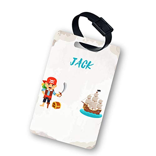 Image of Personalized Luggage Tag with Name & Photo - Boys (Pirate) | Custom Name Tag