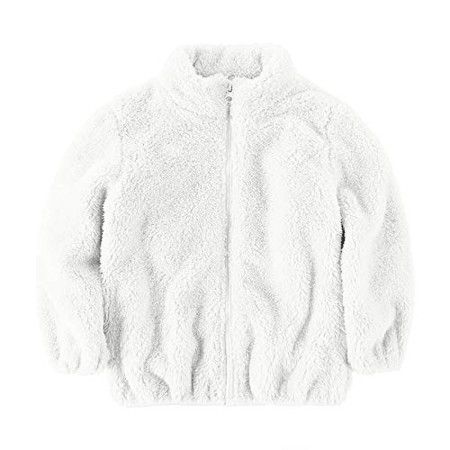 Makkrom Toddler Baby Girls Boys Sherpa Coat Fuzzy Fleece Zipper Winter Warm Soft Jacket Outfits
