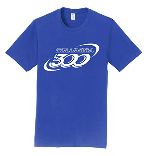 Logo Infusion I Am Bowling Blue Short Sleeve T-Shirt 100% Cotton Columbia 300 White Logo 000S (2XL)