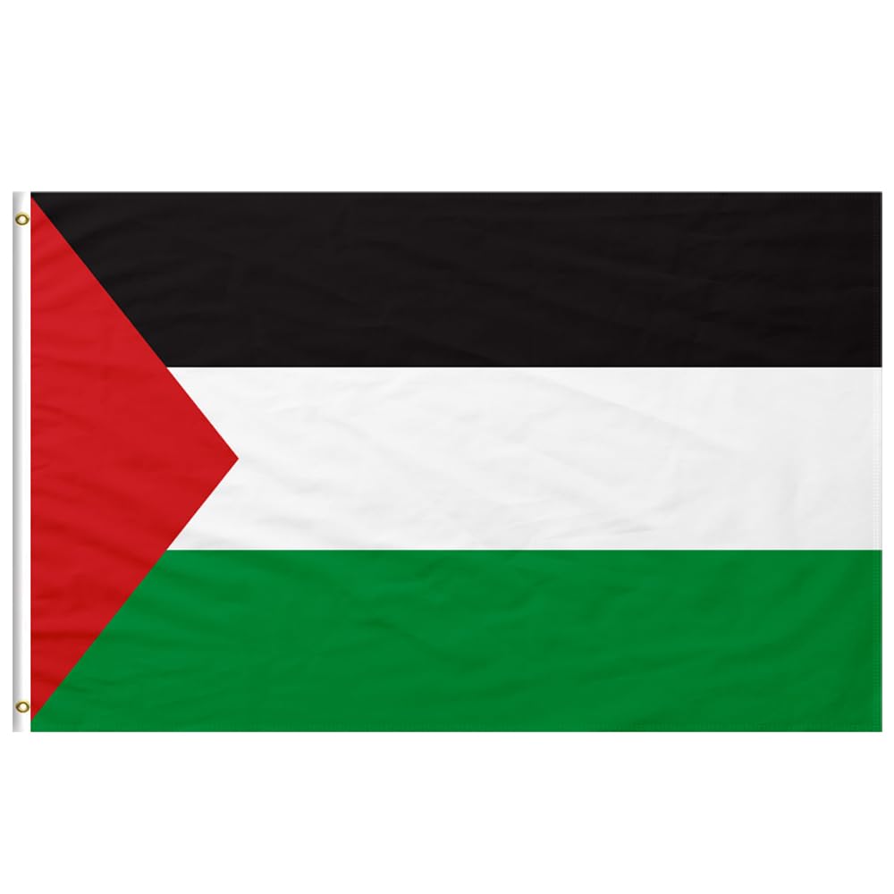Bandiera Palestina 150x90cm con 2 Occhielli Resistente alle Intemperie per Esterno Bandiera Palestinese