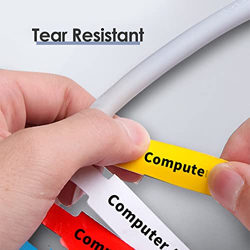 8 Sheet 240 Pcs Cable Labels Tags For Cable Management, Wmiwulien Colorful Waterproof Cord Labels Tags For Electronics, Self Adhesive Tear Resistant Wire Labels For Laser Printer And Handwriting #TOP7