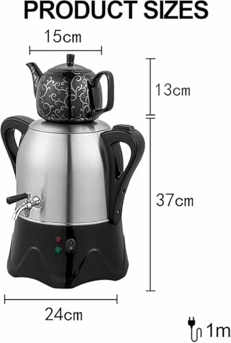 Théière électrique samovar anti-surchauffe 3L acier 2000W - 4