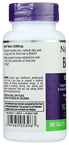 Natrol Biotin Max 10000 Mcg, 100 Tablets - image 5