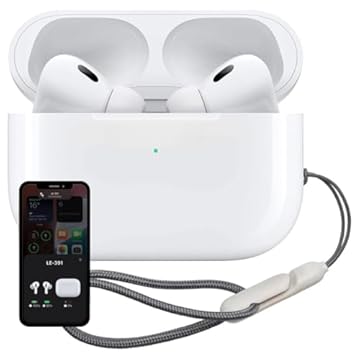 Fone De Ouvido Sem Fio Bluetooth 5.3 Branco Compatível com iPhone iOS e Android Case Magnético Cancelamento de Ruído Ativo Resistente à Água e Suor, 4 Horas de Reprodução, Controle Tátil Premium