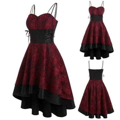 Vestido rockabilly de encaje con silueta años 50 que estiliza la figura femenina para noche
