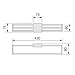 Emuca 7085525 Perchero colgador lateral extraible de armario, gris antracita