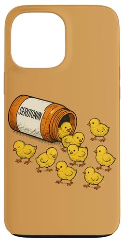 Serotonina Baby Chicks Design Therapy humor lindo bebé pollo Carcasa para iPhone 13 Pro Max